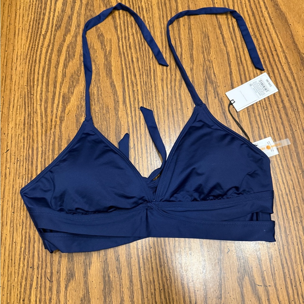 Shade and Shore Navy Blue Women's Bathing Suit Top NWT